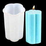 3PCS Flower Scented Candle Silicone Molds, White, 123x74x72mm