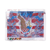 Craspire DIY American Independence Day Theme Diamond Painting Kits, Including 1Pcs Canvas Cloth, 22 Bags Resin Rhinestones, 1Pc Diamond Sticky Pen, 1Pc Tray Plate, Colorful, 2Set/Pack