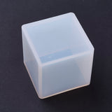 Silicone Molds, Resin Casting Molds, For UV Resin, Epoxy Resin Jewelry Making, Cube, White, 75x75x70mm, Inner Size: 65x65mm