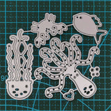 CRASPIRE Carbon Steel Cutting Dies Stencils, for DIY Scrapbooking/Photo Album, Decorative Embossing DIY Paper Card, Marine Organism, Matte Platinum Color, 9.4x8cm, 2pcs/set
