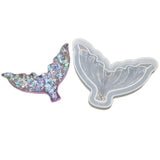 Silicone Molds, Resin Casting Molds, For UV Resin, Epoxy Resin Jewelry Making, Mermaid Tail, White, 10x14x1.6cm