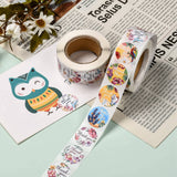 Craspire DIY Scrapbook, 1 Inch Thank You Stickers, Decorative Adhesive Tapes, Flat Round with Flower & Word Thank You, Colorful, 25mm, about 500pcs/roll, 5rolls/set