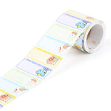 Craspire 4 Styles Paper Stickers, Self Adhesive Roll Sticker Labels, for Envelopes, Bubble Mailers and Bags, Rectangle, Animal Pattern, 2.7x6.3cm, about 300pcs/roll