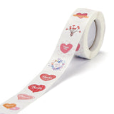 Craspire Thank You Theme Self Adhesive Paper Stickers, Colourful Roll Sticker Labels, Gift Tag Stickers, Heart Pattern, 2.5x0.1cm, 500pc/roll