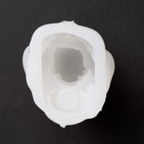 2PCS DIY Candle Making Silicone Molds, Resin Casting Molds, Skull with Basket, White, 10.1x6.3x5.6cm