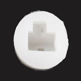5PCS House DIY Candle Silicone Molds, Fondant Molds, Resin Casting Molds, For UV Resin, Epoxy Resin Jewelry Making, Column, White, 3.7x4.3cm, Inner Diameter: 2.5cm