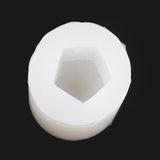 5PCS House DIY Candle Silicone Molds, Fondant Molds, Resin Casting Molds, For UV Resin, Epoxy Resin Jewelry Making, Column, White, 46x36mm, Inner Diameter: 20.5mm