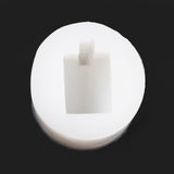 5PCS House DIY Candle Silicone Molds, Fondant Molds, Resin Casting Molds, For UV Resin, Epoxy Resin Jewelry Making, White, 46x46mm, Inner Diameter: 31mm