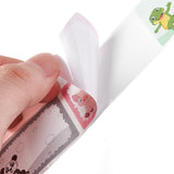 Craspire Adhesive Labels Picture Stickers, Rectangle  Paper Hand Written Name Tag Stickers, Animal Pattern, 2.7x5.7cm, 10rolls/set