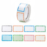 Craspire Adhesive Labels Picture Stickers, Rectangle  Paper Hand Written Name Tag Stickers, Rectangle Pattern, 2.7x5.7cm, 10rolls/set
