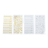 Craspire Glitter Paper Stickers, with PVC Cover, with Number or Letter, Mixed Color, 8sheets/set
