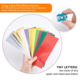 Craspire 6 Bags 6 Style PVC Adhesive Stickers, Days of the Week, DIY Gift Hand Account Photo Frame Album Decoration Sticker, Rectangle with Number and Letter, Mixed Color, 17x6.6x0.03cm, 1 bag/style