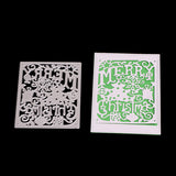CRASPIRE Frame Metal Cutting Dies Stencils, for DIY Scrapbooking/Photo Album, Decorative Embossing DIY Paper Card, with Word Merry Christmas, Matte Platinum Color, 9x7.2cm