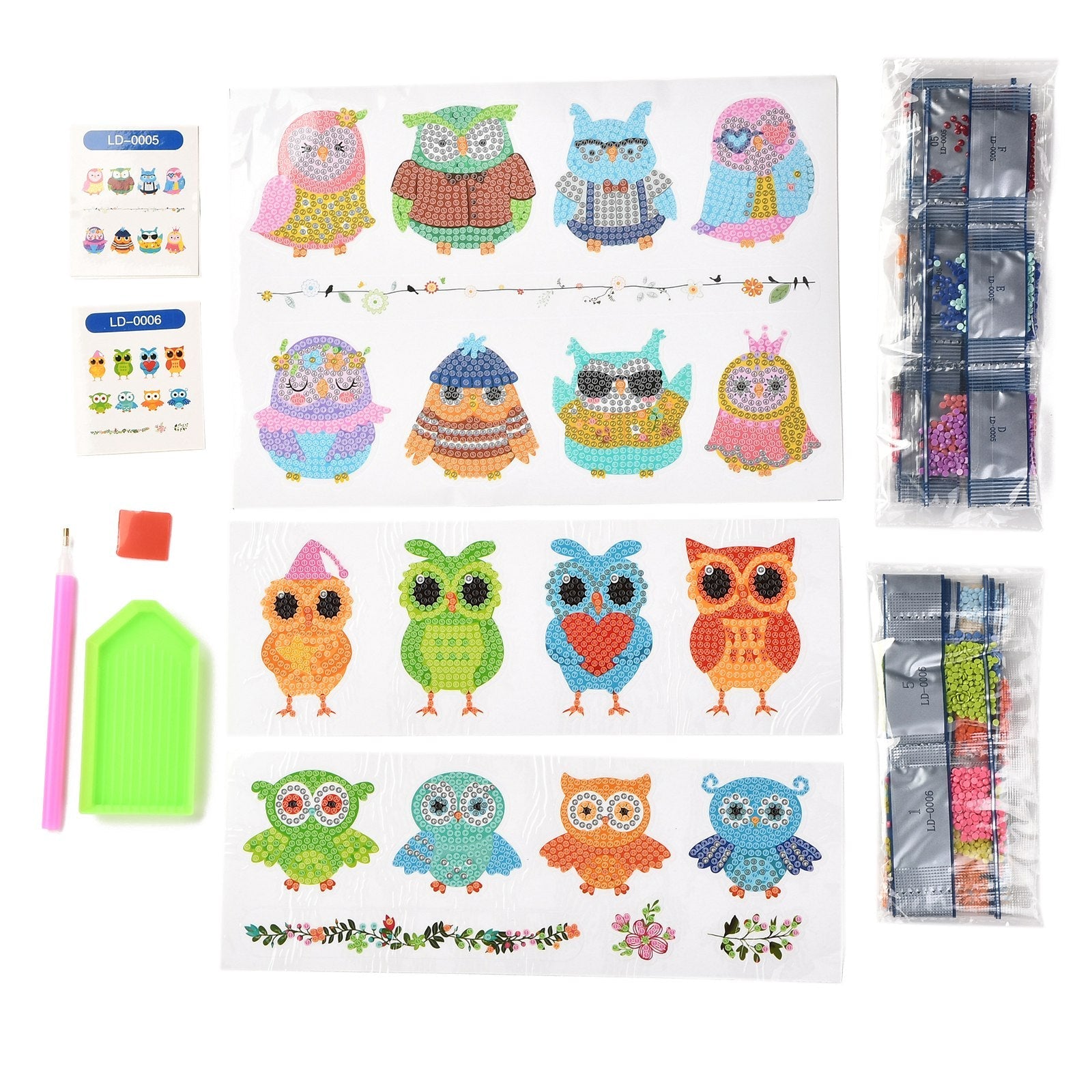 Craspire DIY Owl Diamond Painting Stickers Kits For Kids, with Diamond –  CRASPIRE
