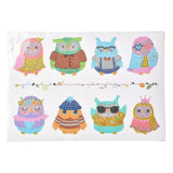Craspire DIY Owl Diamond Painting Stickers Kits For Kids, with Diamond Painting Stickers, Rhinestones, Diamond Sticky Pen, Tray Plate and Glue Clay, Mixed Color, 25x18x0.03cm, 5Set/Pack