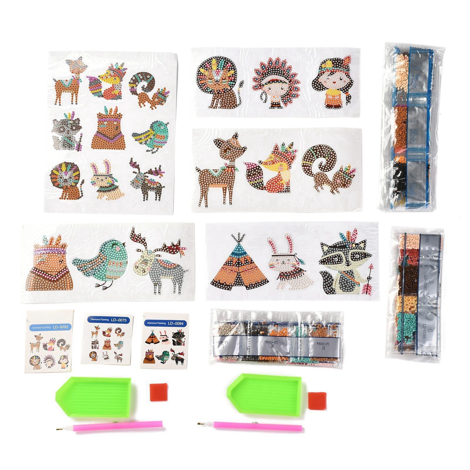 Craspire DIY Animal Theme Diamond Painting Stickers Kits For Kids