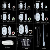 Silicone Molds, Resin Casting Molds, For UV Resin, Epoxy Resin Jewelry Making, Eye, White, Eye Mold: 6pc/set