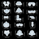 Christmas's Day Pendant Silicone Molds, with 60ml Measuring Cup, Round Stirring Rod, Essential Oils Pipettes Dropper, Transfer Pipettes, Latex Finger Cots and Nail Art Sequins/Paillette, Mixed Color