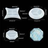 Dish Silicone Molds, with Disposable Plastic Transfer Pipettes and Latex Finger Cots, Transparent Plastic Round Stirring Rod and UV Gel Nail Art Tinfoil, Mixed Color, 201x201x13mm