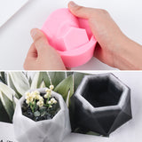 Food Grade DIY Silicone Flowerpot Molds, Fondant Molds, Baking Molds, Chocolate, Candy, Biscuits, UV Resin & Epoxy Resin Jewelry Making, Octagon, Pink, 87x87x43mm, Inner Size: 65x65mm,  85x73mm, Inner Size: 65x73mm, 2pcs/set