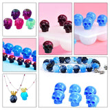 Skull DIY Bracelet Silicone Molds, Resin Casting Molds, For UV Resin, Epoxy Resin Jewelry Making, with Plastic Pipettes, Latex Finger Cots, Plastic Measuring Cup, White, 258x51.5x17.5mm, Inner Diameter: 9.5mm