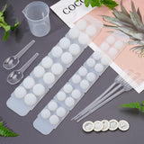 Skull DIY Bracelet Silicone Molds, Resin Casting Molds, For UV Resin, Epoxy Resin Jewelry Making, with Plastic Pipettes, Latex Finger Cots, Plastic Measuring Cup, White, 258x51.5x17.5mm, Inner Diameter: 9.5mm