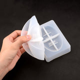 1 Set DIY Oval Soap & Soap Storage Box Molds Kits, with Nail Art Sequins/Paillette, Transparent Plastic Round Stirring Rod, Disposable Latex Finger Cots, Whitet