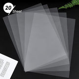 20Sheet Clear Plexiglass Sheet Panel Rectangle Perspex Transparent Acrylic Board PMMA Silce Moisture-Proof Plastic Board - A4 Size