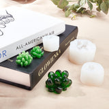 1PCS Olycraft 3Pcs 3 Style Succulent Plants Shape Fondant Molds, Food Grade Silicone Molds, For DIY Cake Decoration, Candle, Chocolate, Candy, UV Resin & Epoxy Resin Craft Making, White, 1pc/style