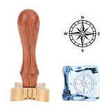 Compass Pattern Ice Stamp Wood Handle Wax Seal Stamp