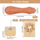 Dandelion Pattern Ice Stamp Wood Handle Wax Seal Stamp