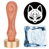 Fox Pattern Ice Stamp Wood Handle Wax Seal Stamp