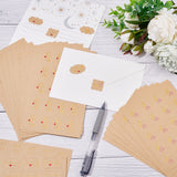 Craspire 400Pcs 8 Style Kraft Paper Sealing Stickers, Label Paster Picture Stickers, for Gift Packaging, Mixed Patterns, 2~2.3x2.3~3cm, 50pcs/style