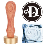 Letter.D Ice Stamp Wood Handle Wax Seal Stamp