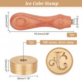 Letter.J Ice Stamp Wood Handle Wax Seal Stamp