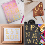 Craspire 26Pcs 26 Styles Custom Carbon Steel Self-adhesive Picture Stickers, Letter A~Z, 40x40mm, 1pc/style