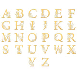 Craspire 26Pcs 26 Styles Custom Carbon Steel Self-adhesive Picture Stickers, Letter A~Z, 40x40mm, 1pc/style