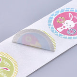 Craspire Easter Stickers, Adhesive Labels Roll Stickers, Gift Tag, for Envelopes, Party, Presents Decoration, Flat Round, Colorful, Easter Theme Pattern, 25mm, about 500pcs/roll