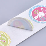 Craspire Easter Stickers, Adhesive Labels Roll Stickers, Gift Tag, for Envelopes, Party, Presents Decoration, Flat Round, Colorful, Easter Theme Pattern, 25mm, about 500pcs/roll
