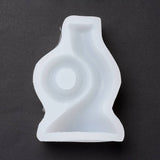 2PCS DIY Geometric Abstraction Style Candle Making Silicone Molds, Resin Casting Molds, Clay Craft Mold Tools, White, 11x7.4x3.1cm, Inner Diameter: 9.6x6.3cm