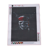 Craspire DIY 5D Diamond Painting Halloween Canvas Kits, with Resin Rhinestones, Diamond Sticky Pen, Tray Plate and Glue Clay, Skull Pattern, 2Set/Pack