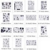 Craspire 15 Sheets (Flower, Cat, Clover, Travel) Silicone Clear Stamps Seal for Cards Making DIY Scrapbooking Photo Card Album Decoration