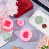 1PCS DIY Food Grade Candle Molds, Fondant Molds, DIY Cake Decoration, Candle, Chocolate, Candy, Soap, UV Resin & Epoxy Resin Jewelry Making, Paraffin Candle Wick, Hot Pink, 58x46mm, Inner Size: 32x32mm