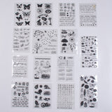 Craspire 15 Sheets Clear Stamps Silicone Transparent Stamp Seal for Cards Making DIY Scrapbooking Photo Card Album Decoration