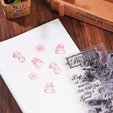 Craspire 1 Set Transparent Silicone Stamp Clear DIY Scrapbooking Craft Stamps Mixed Stamp Sheets For DIY Scrapbooking Photo Album Decorative
