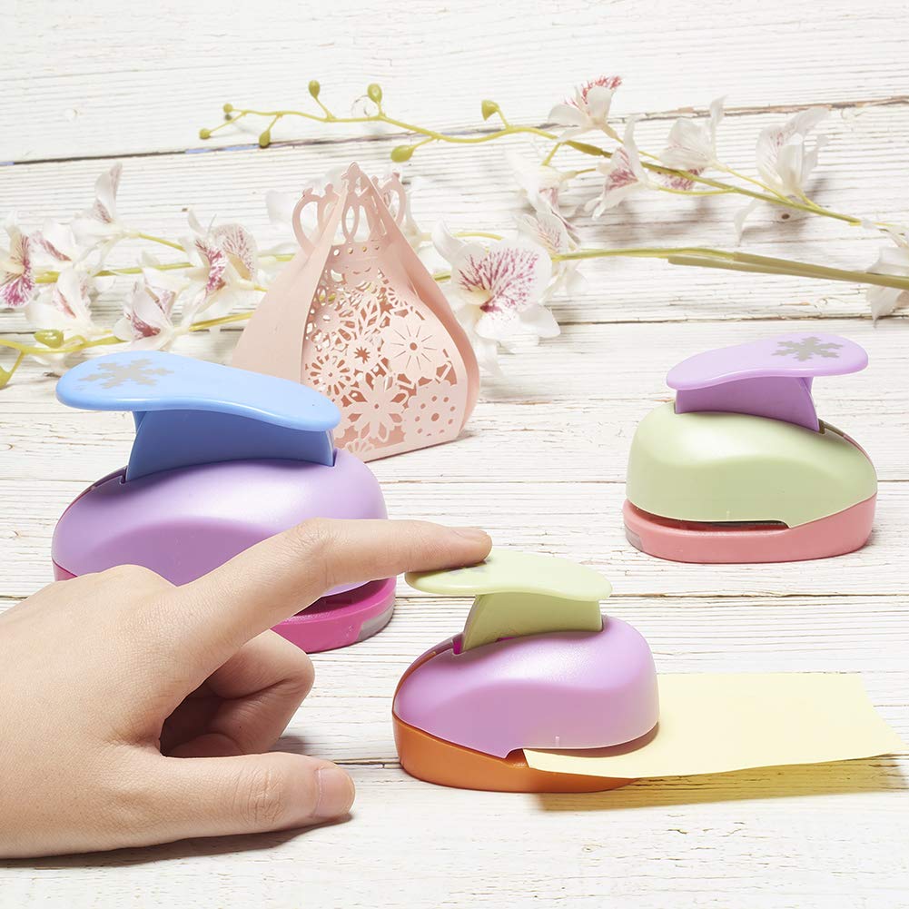 Craft Hole Punch Shapes Set with 8pcs Paper Beautiful Paper Punch Cutter  Tree Leaf Making DIY Craft Accessories Scrapbooking(#1)