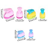 3pcs 3 Sizes Crown Shape Plastic Paper Punch Hole Puncher for Scrapbook Engraving Greeting Card Making DIY Craft Making Random Mixed Color