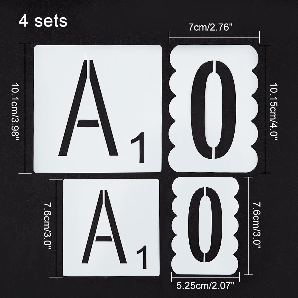 Stencil Sets Numbers Letters, Plastic Stencils Numbers