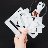 CRASPIRE Plastic Drawing Stencil, Drawing Scale Template, For DIY Scrapbooking, Letter A~Z & Number 0~9, White, 72sheets/set
