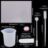 DIY Quicksand Jewelry Kits, with Silicone Measuring Cup & Molds, Plastic Pipettes & Stirring Rod, Sequins and Latex Finger Cots, White, 77.5x81.5x9.5mm